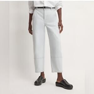 Everlane The Utility Barrel Stretch High Waisted Pants Jeans Icy Blue Size 4